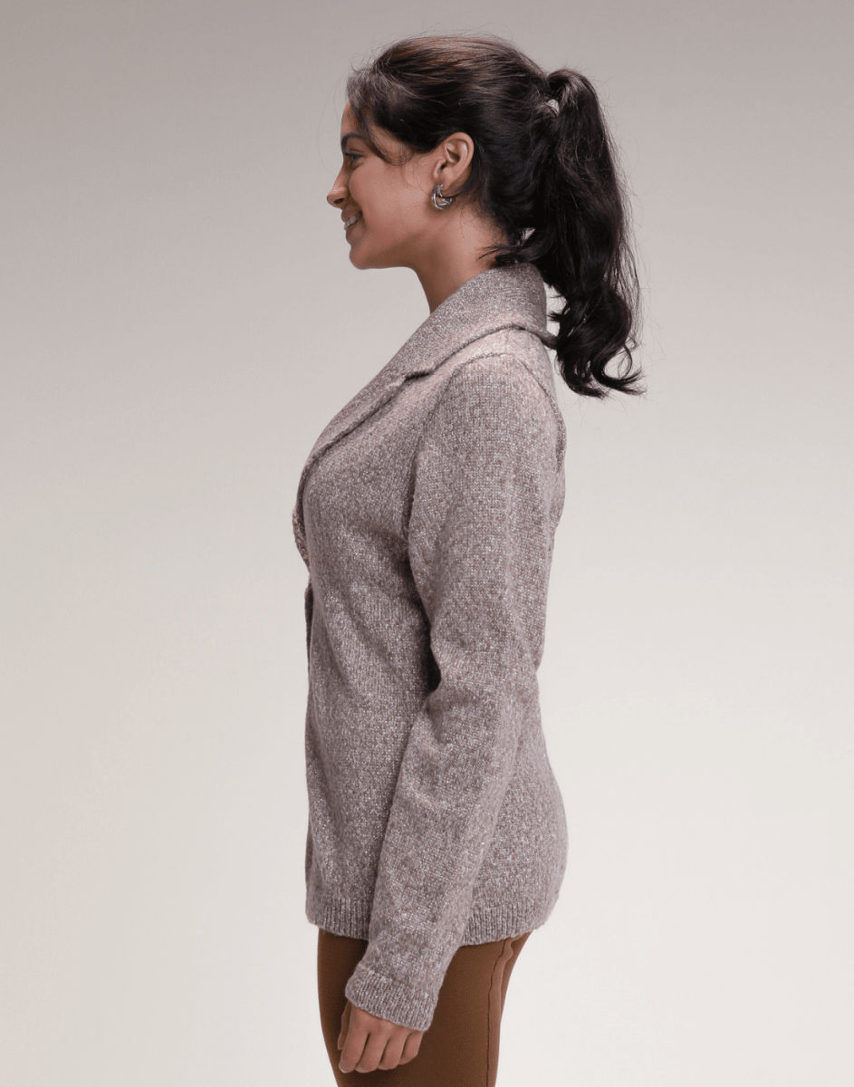 Blazer Tricot Lurex Dourado - Tricote Modas