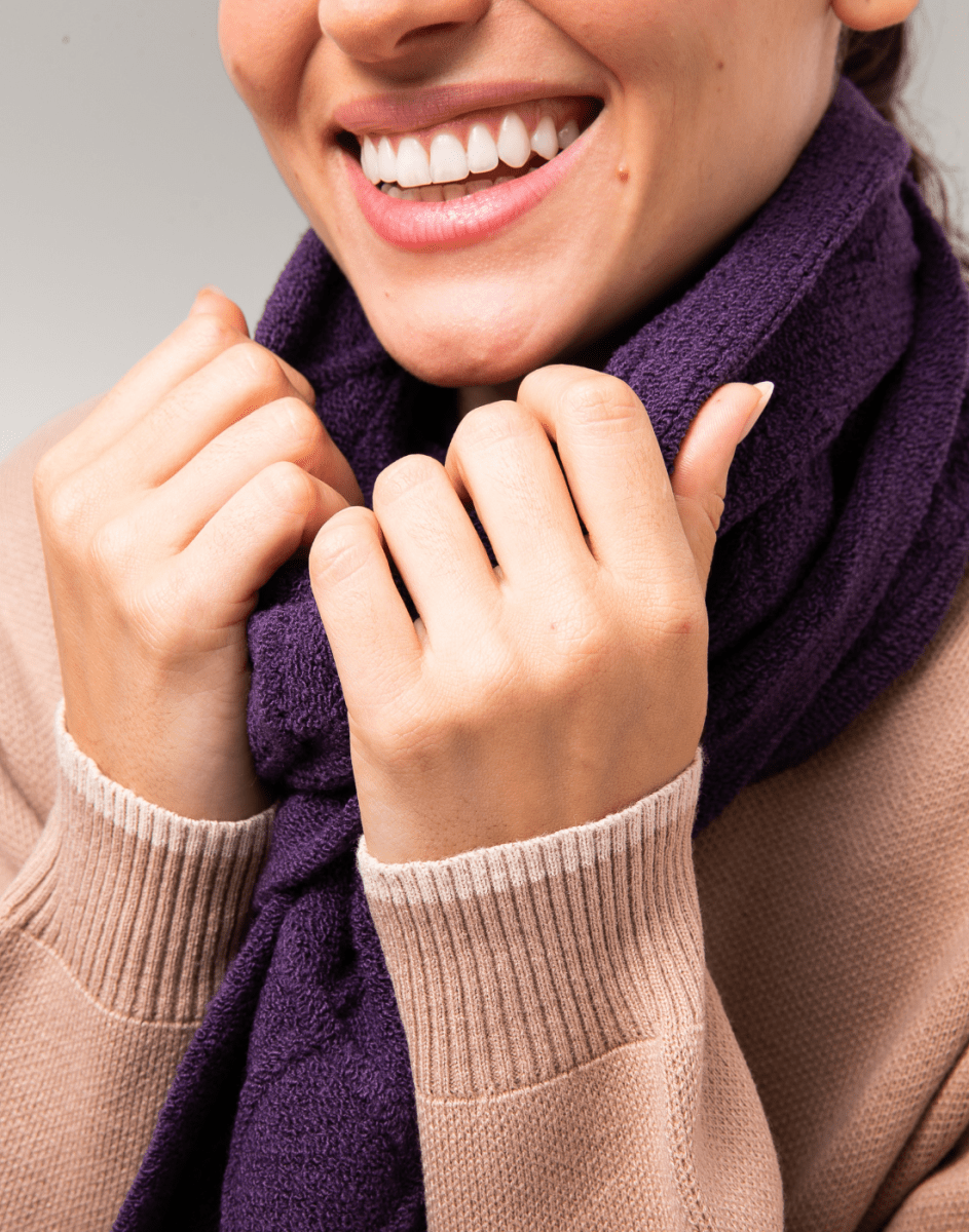 Cachecol Mousse Aran Roxo - Tricote Modas
