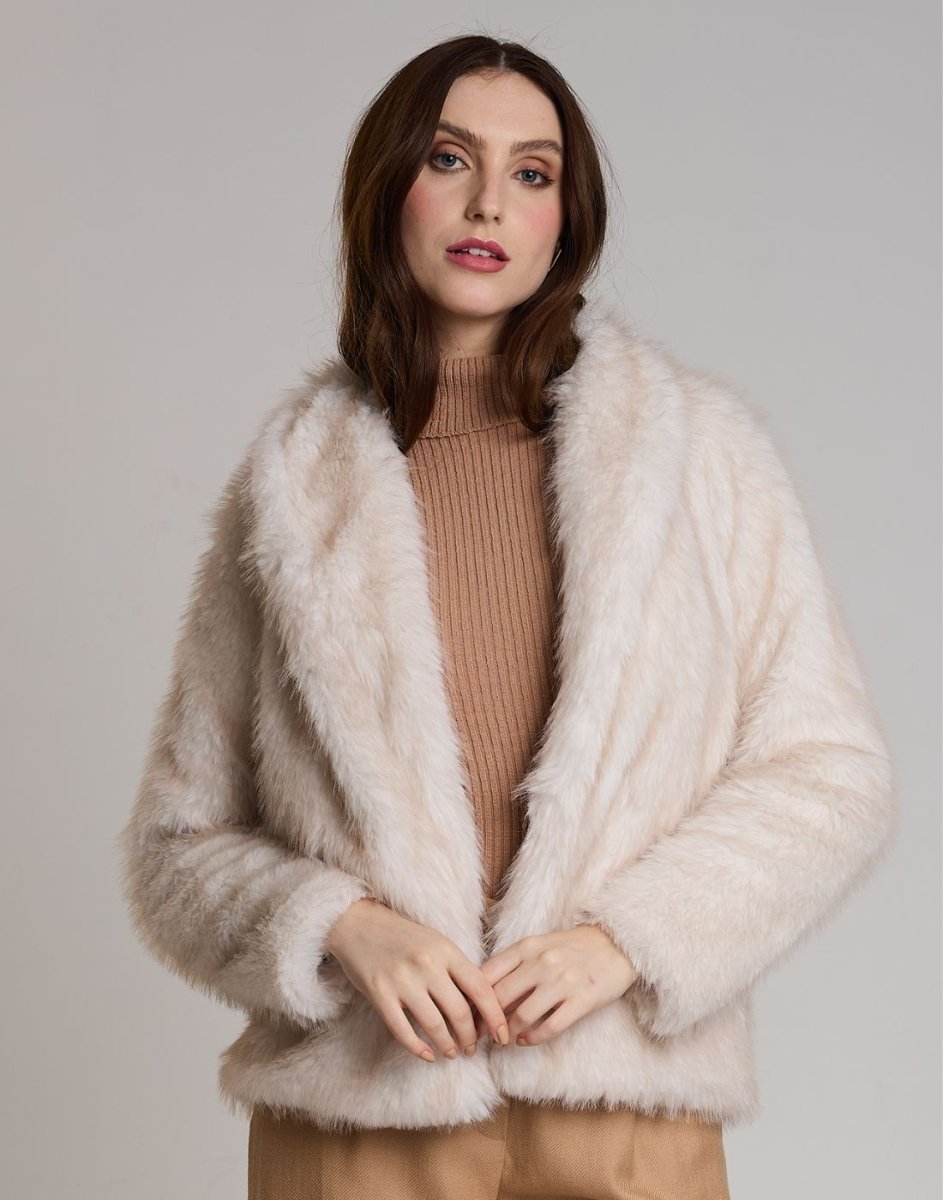 Casaco Fake Fur Boreal Off - Tricote Modas