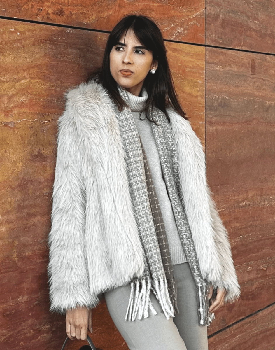 Casaco Fake Fur Lea Marfim - Tricote Modas