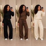 (Kit com 3) Conjunto Canelado em Tricot Paty [LIQUIDAÇÃO DE INVERNO)
