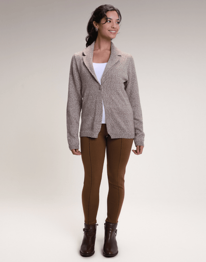 Blazer Tricot Lurex Dourado - Tricote Modas