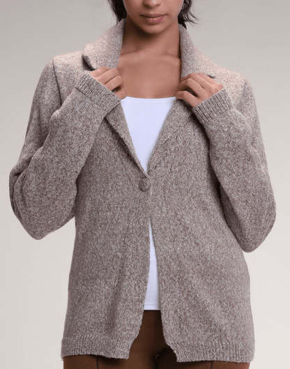 Blazer Tricot Lurex Dourado - Tricote Modas