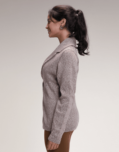 Blazer Tricot Lurex Dourado - Tricote Modas