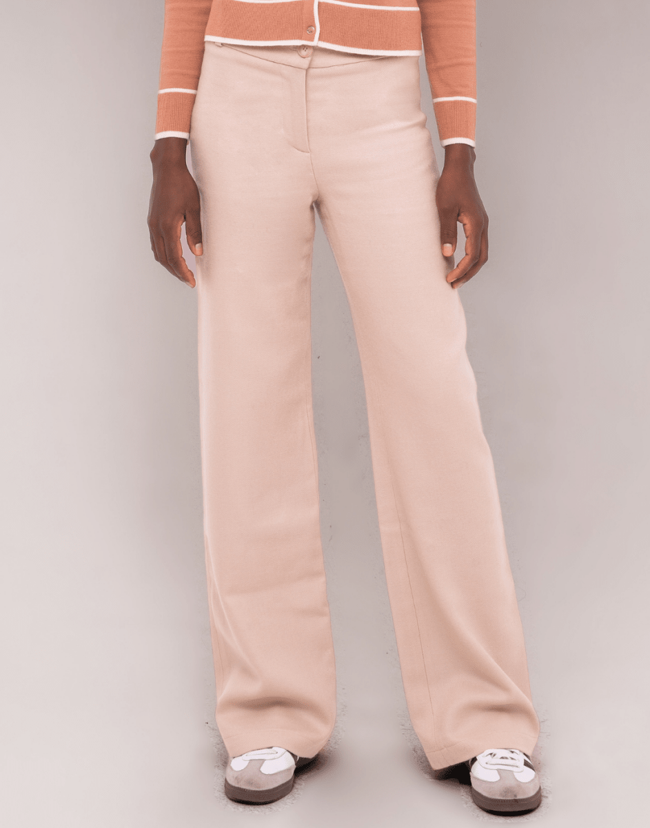Calça Lã Natural Alezia Bege - Tricote Modas