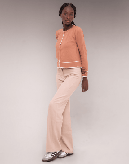 Calça Lã Natural Alezia Bege - Tricote Modas