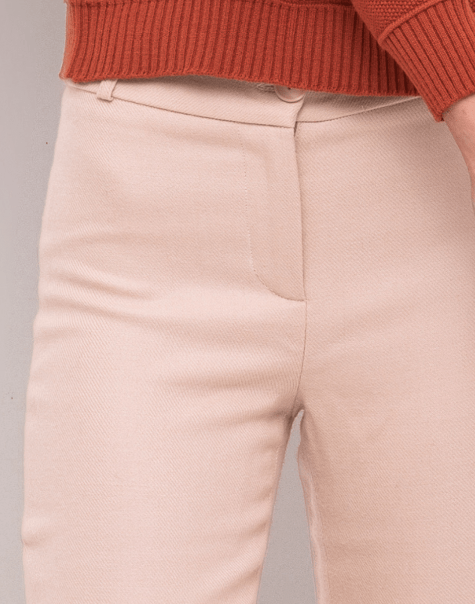 Calça Lã Natural Alezia Bege - Tricote Modas