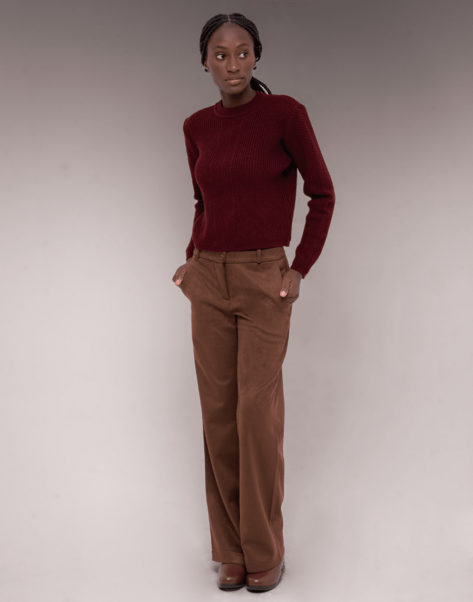 Calça Reta Alpinea Marrom - Tricote Modas