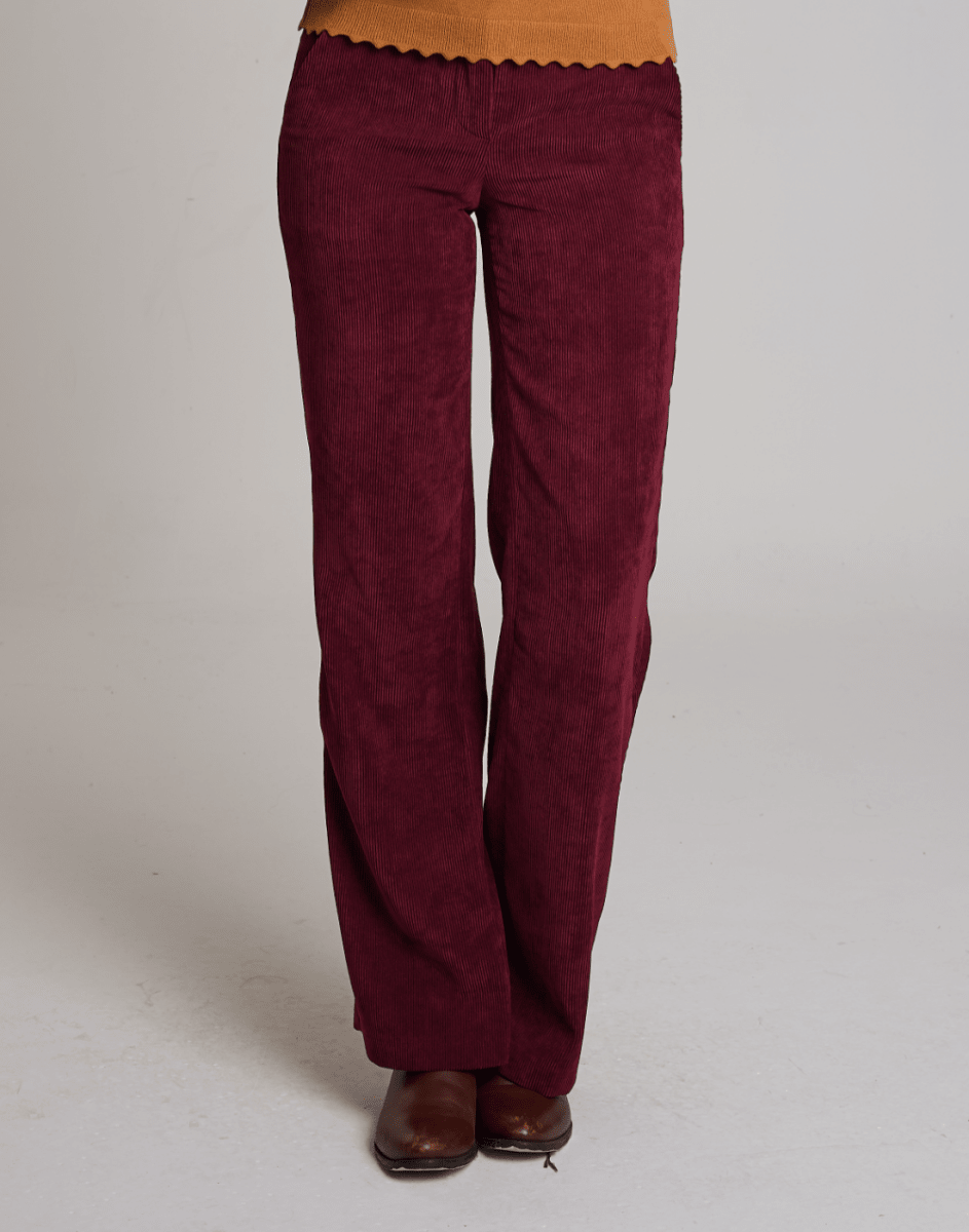 Calça Veludo Cotelê Vinho - Tricote Modas