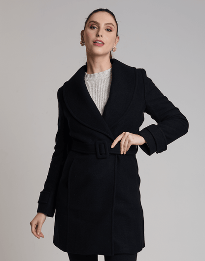 Casaco de Lã Mantova Preto - Tricote Modas