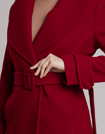 Casaco de Lã Mantova Vermelho - Tricote Modas
