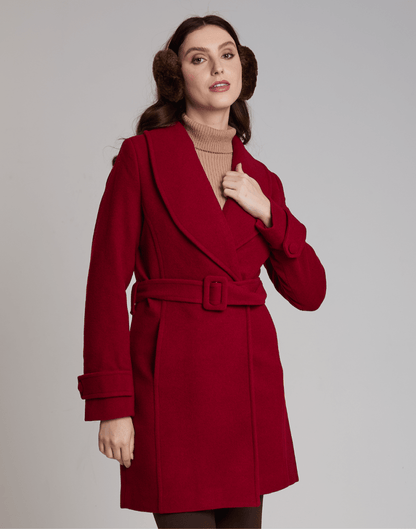 Casaco de Lã Mantova Vermelho - Tricote Modas