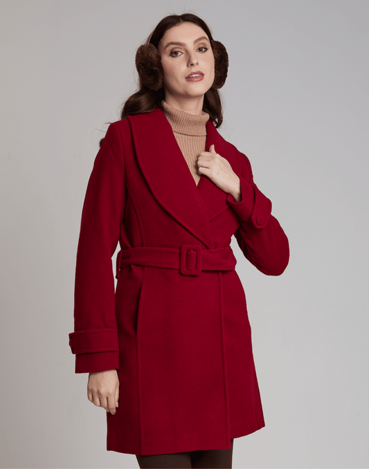 Casaco de Lã Mantova Vermelho - Tricote Modas