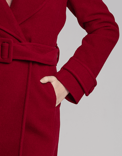 Casaco de Lã Mantova Vermelho - Tricote Modas
