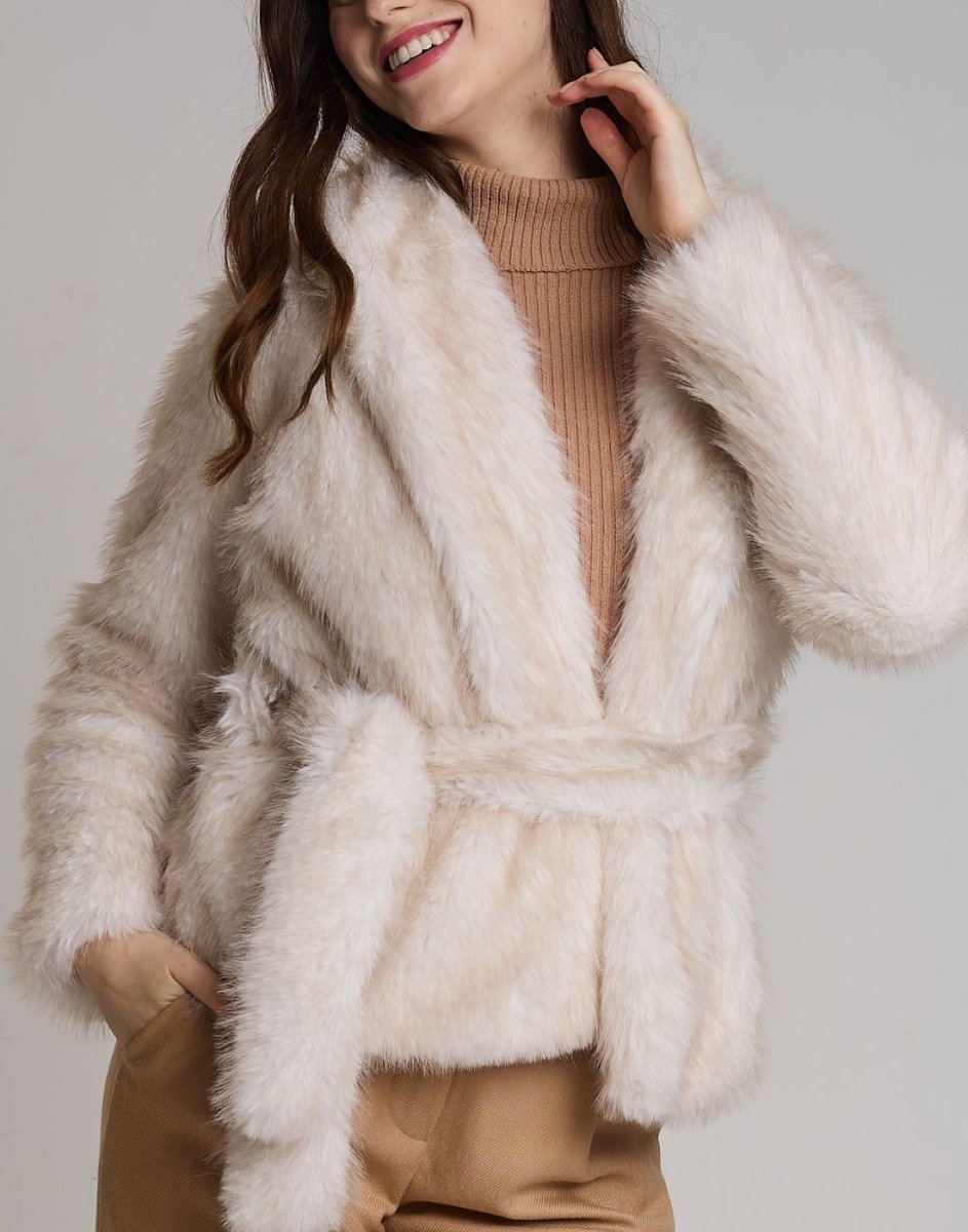 Casaco Fake Fur Boreal Off - Tricote Modas