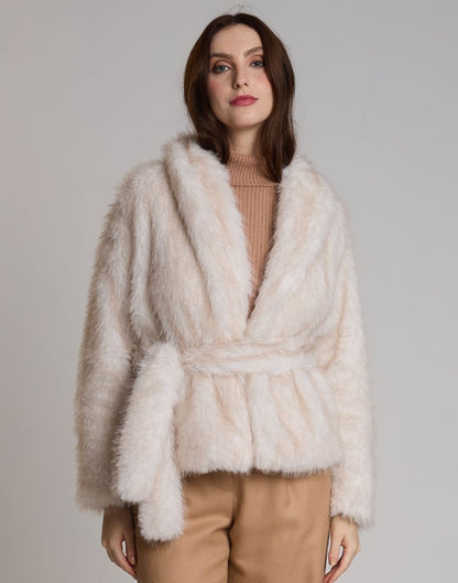 Casaco Fake Fur Boreal Off - Tricote Modas