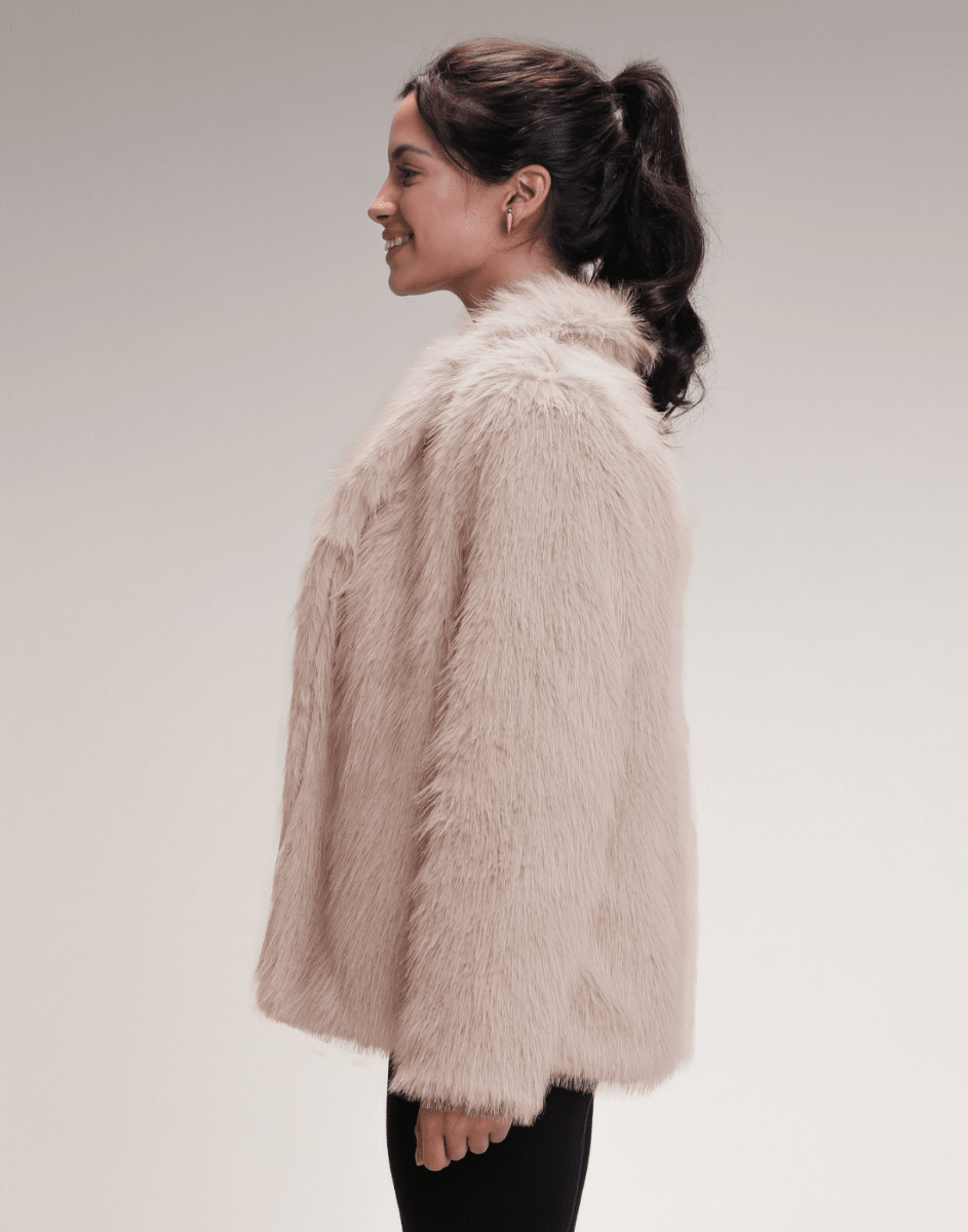 Casaco Fake Fur Lea Marfim - Tricote Modas