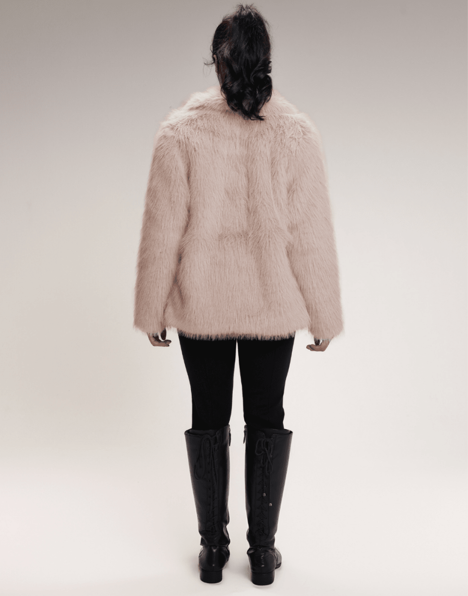 Casaco Fake Fur Lea Marfim - Tricote Modas