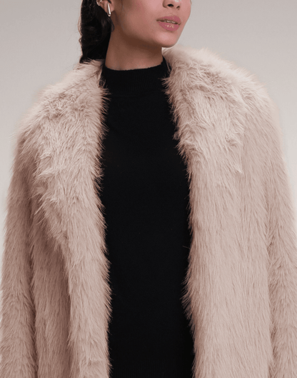 Casaco Fake Fur Lea Marfim - Tricote Modas