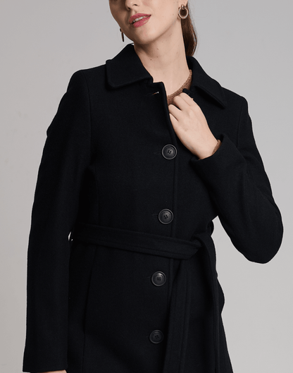 Casaco Lã Natural Varese Pelo com forro de fleece Preto - Tricote Modas