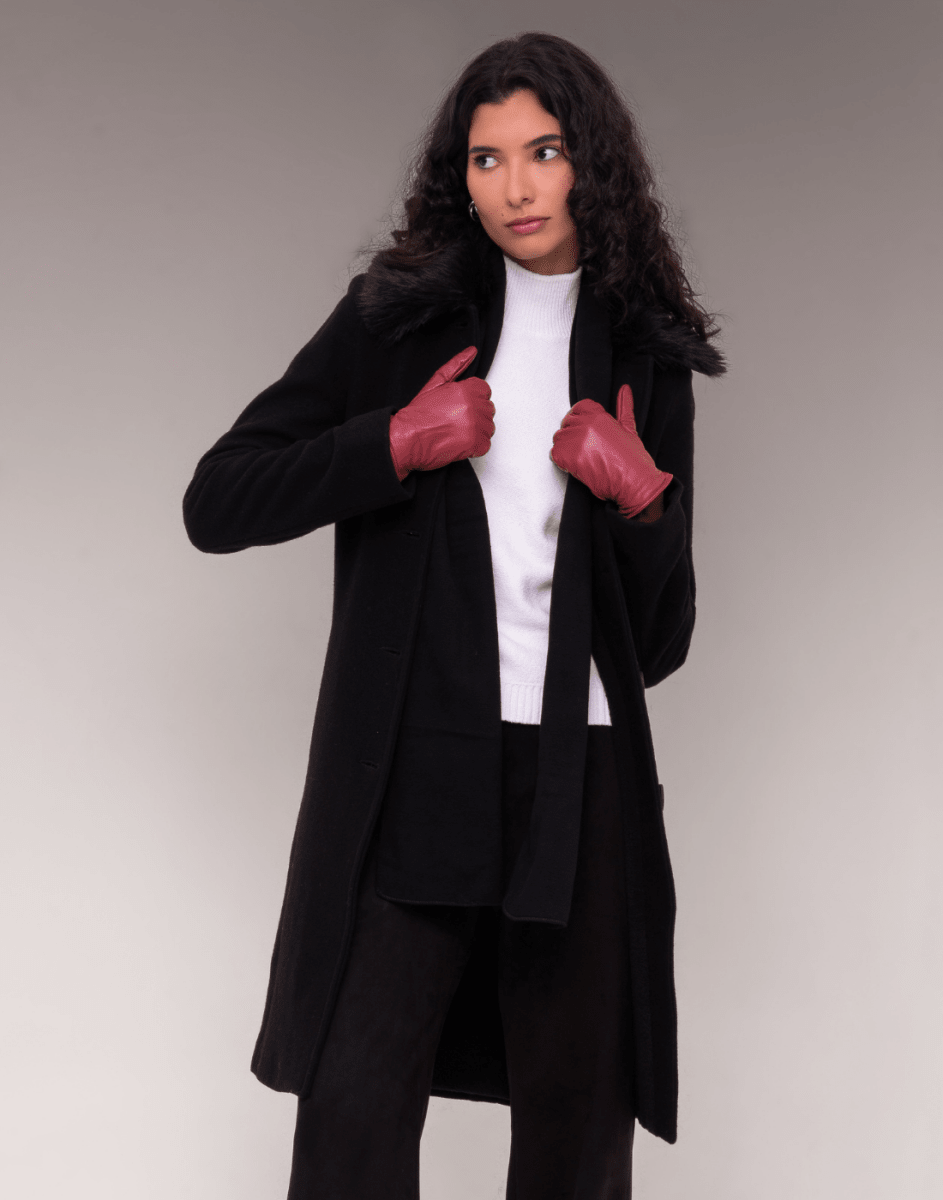 Casaco Lã Natural Varese Pelo com forro de fleece Preto - Tricote Modas