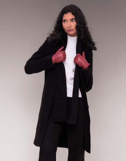 Casaco Lã Natural Varese Pelo com forro de fleece Preto - Tricote Modas