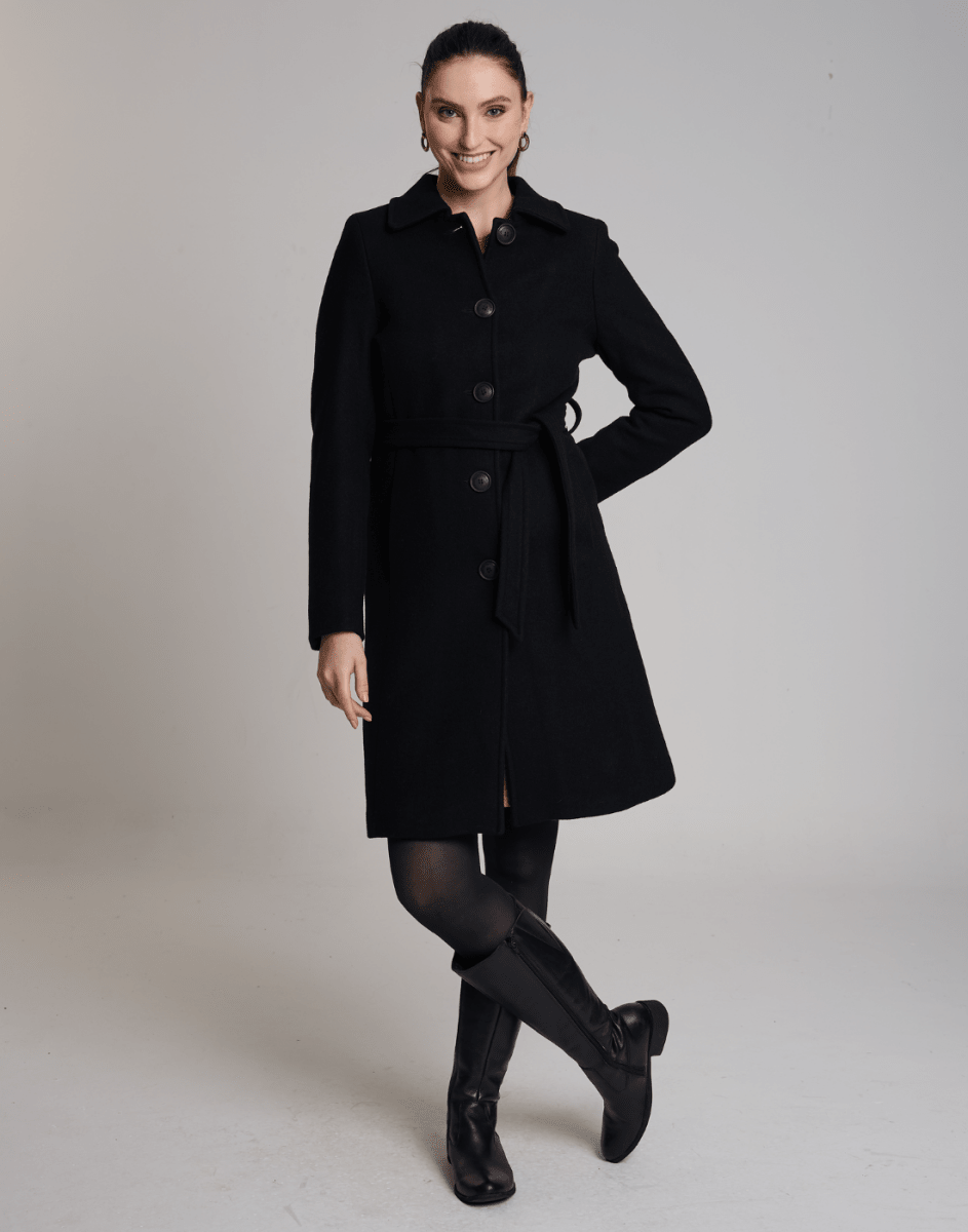 Casaco Lã Natural Varese Pelo com forro de fleece Preto - Tricote Modas