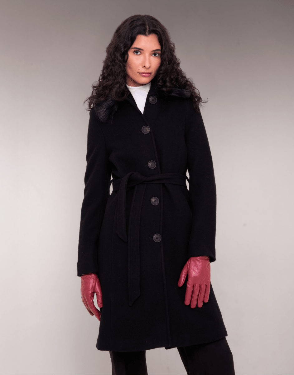 Casaco Lã Natural Varese Pelo com forro de fleece Preto - Tricote Modas