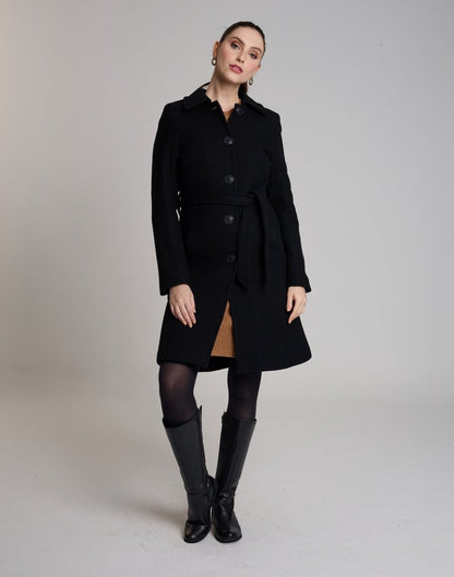 Casaco Lã Natural Varese Pelo Preto - Tricote Modas
