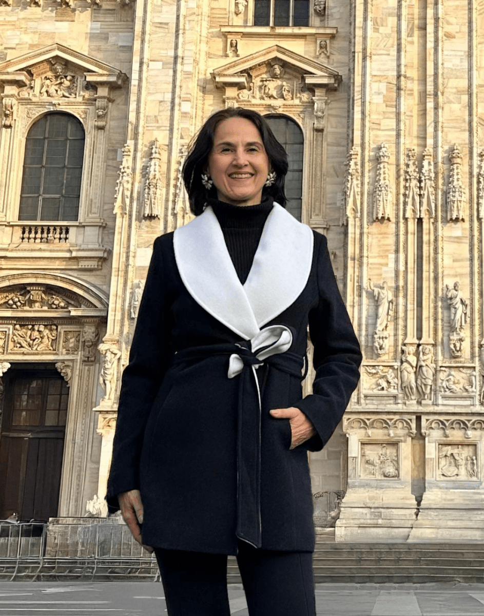 Casaco Lã Premium Martini Preto e Branco - Tricote Modas