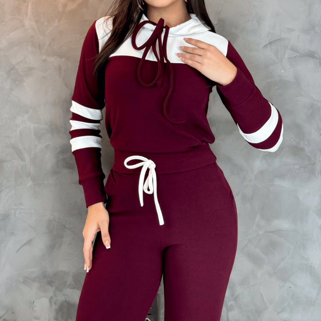Conjunto Feminino Com Capuz Agasalho Inverno Look Para o Frio - Tricote Modas