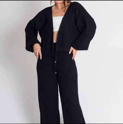 (KIT COM 2) Conjuntinho Julie Trico Premium (Blusa + Calça) | OFERTA DE OUTONO/INVERNO