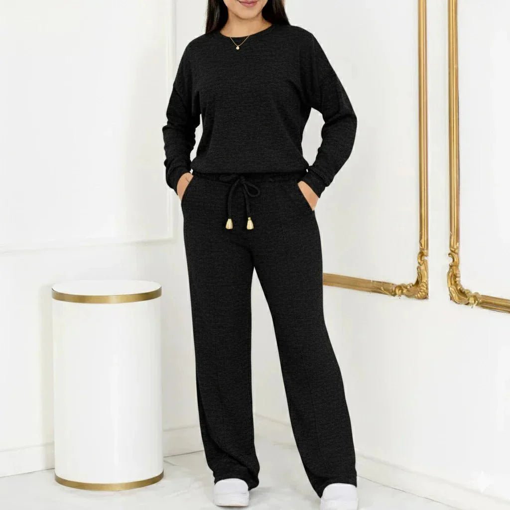 Conjunto Feminino Longo em Tricot (Blusa + Calça) | PROMOÇÃO DE INVERNO - Tricote Modas