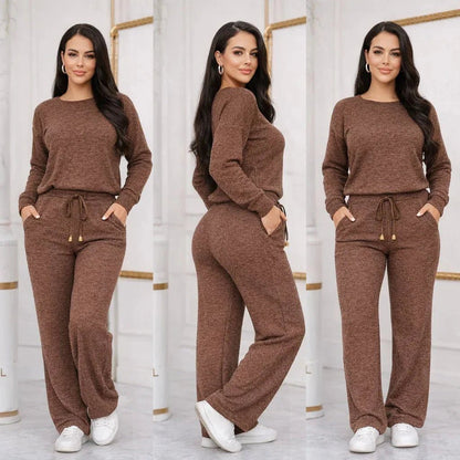 Conjunto Tricot Elegância Premium (Blusa + Calça) | Coleção Inverno - Tricote Modas