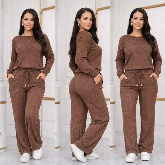 Conjunto Tricot Elegância Premium (Blusa + Calça) | Coleção Inverno - Tricote Modas