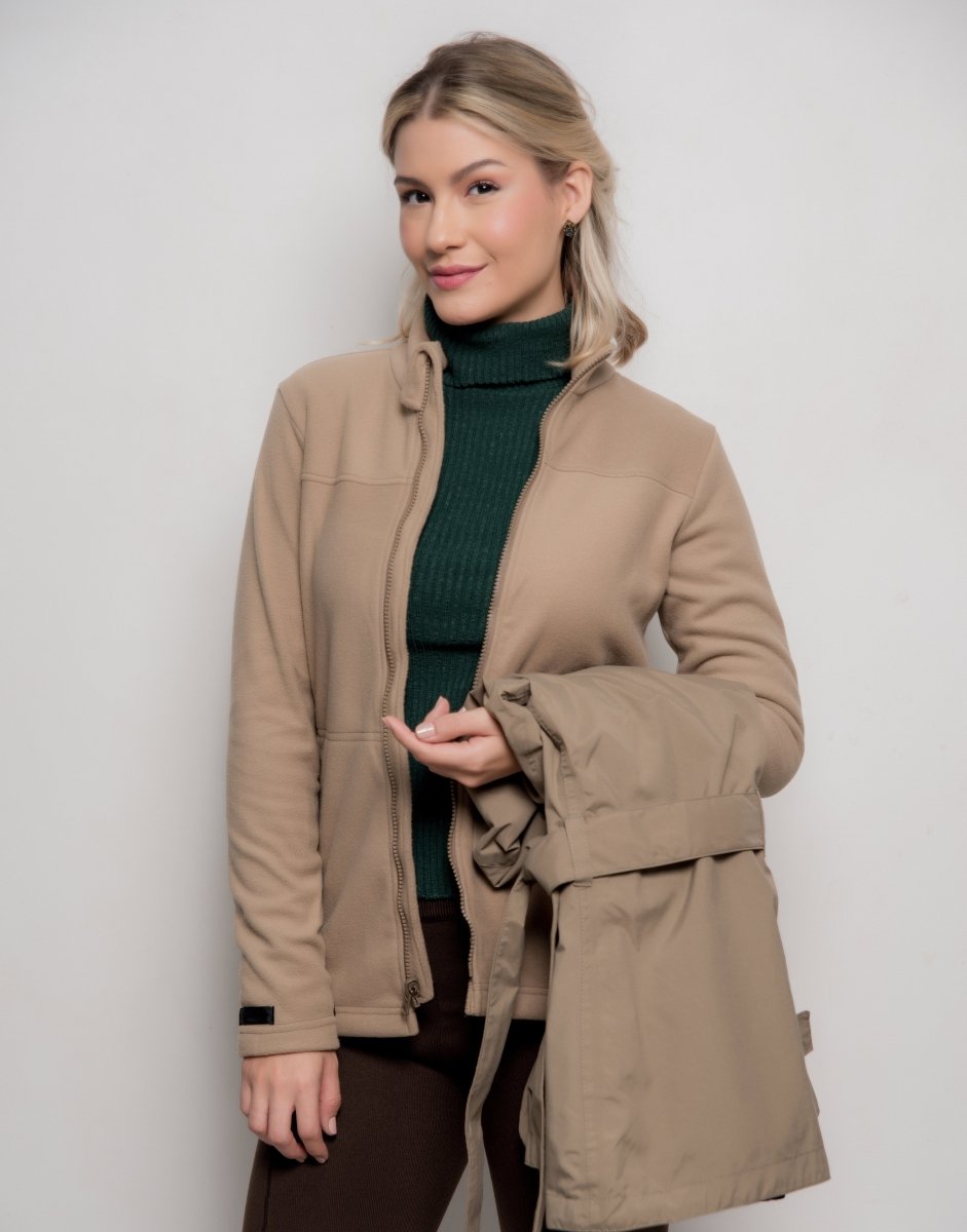 Jaqueta Fleece 280g/m² Winter Explorer Bege - Tricote Modas