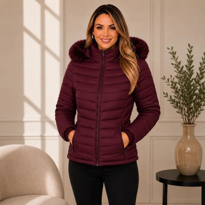 Jaqueta Puffer Peluciada Feminina | Promoção de Inverno - Tricote Modas
