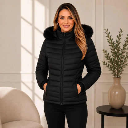 Jaqueta Puffer Peluciada Feminina | Promoção de Inverno - Tricote Modas