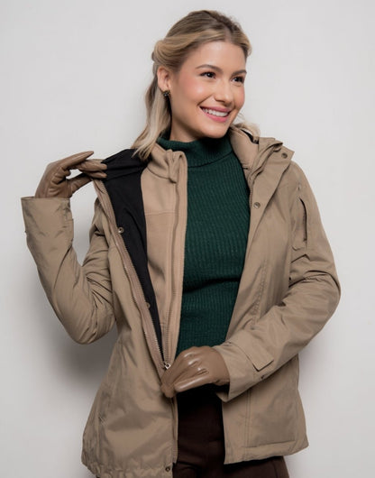 Jaqueta Winter Explorer 3 em 1 Bege - Tricote Modas