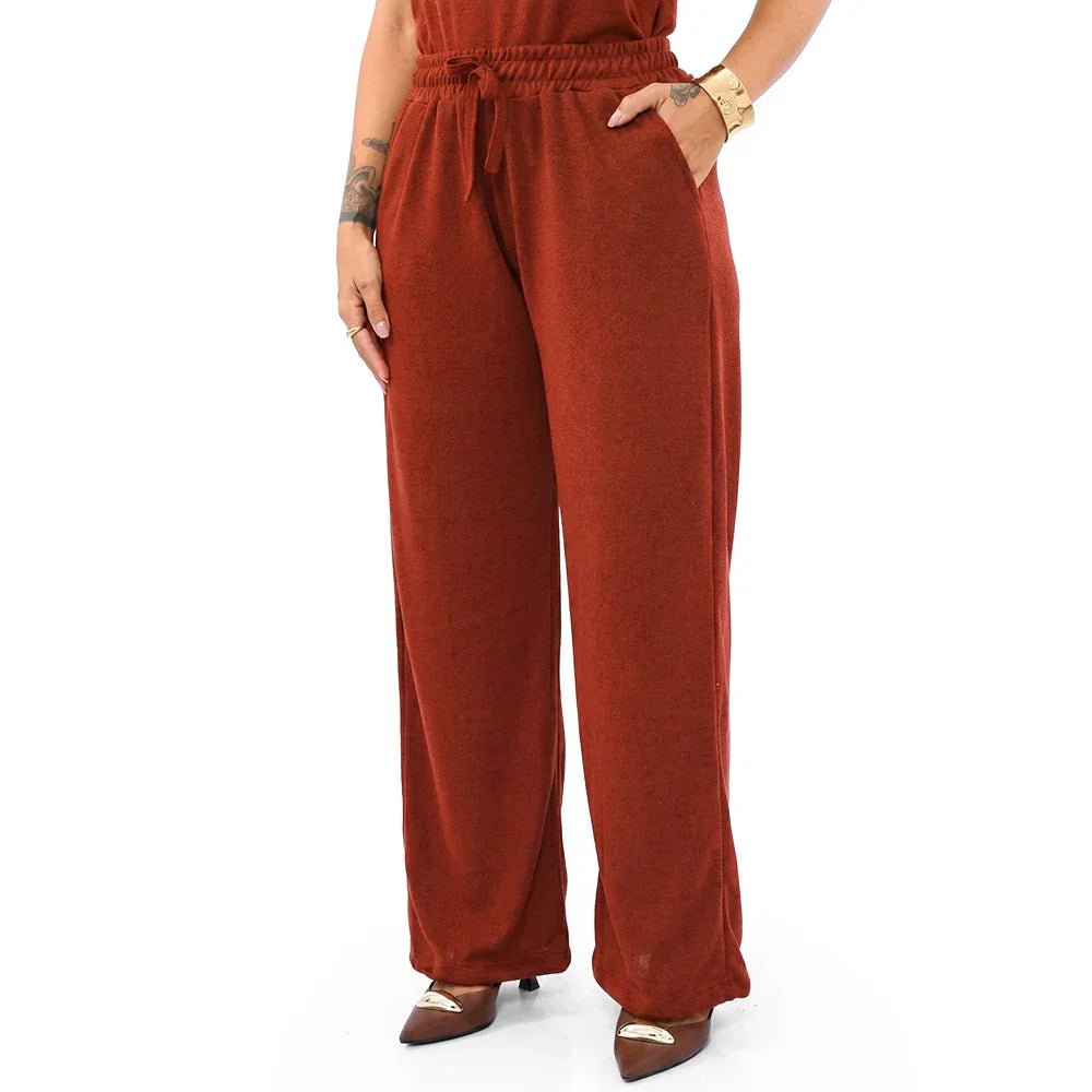 Kit 3 Peças Lanzinha • Pantalona + Blusa + Quimono - Tricote Modas