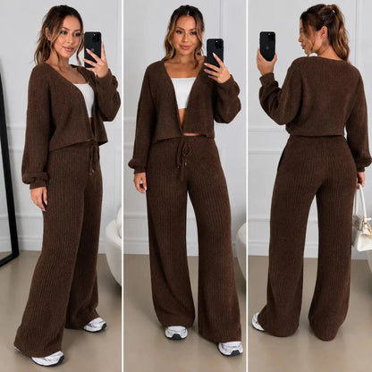 (KIT COM 2) Conjuntinho Julie Trico Premium (Blusa + Calça) | OFERTA DE OUTONO/INVERNO - Tricote Modas