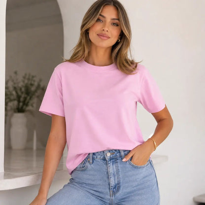 Camiseta T-Shirt Feminina Rosa
