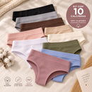 (KIT COM 10) Calcinhas em  100% Algodão Canelado Premium - Confort