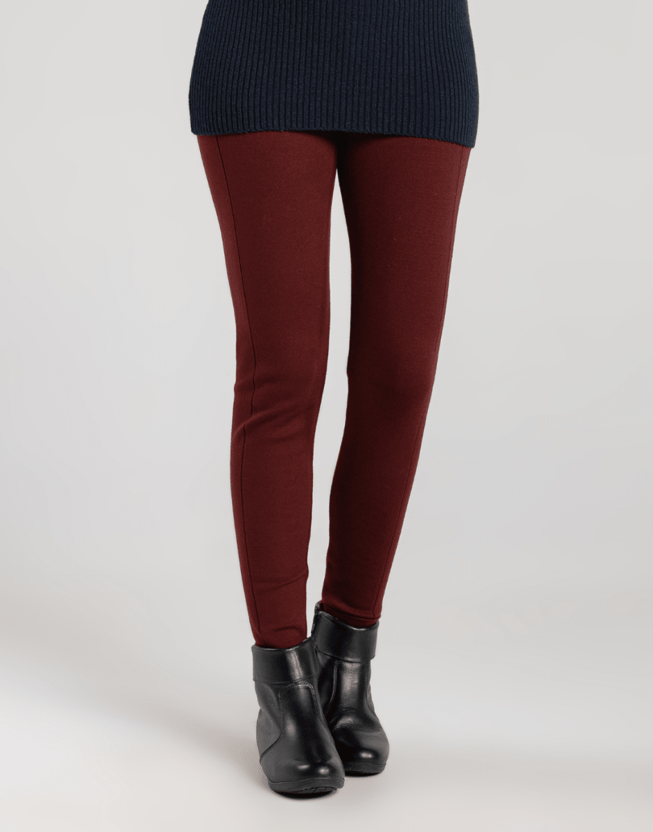 Legging Tricot Invernada Stripe Bordeaux - Tricote Modas