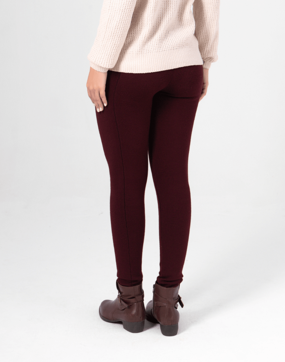 Legging Tricot Invernada Stripe Bordeaux - Tricote Modas