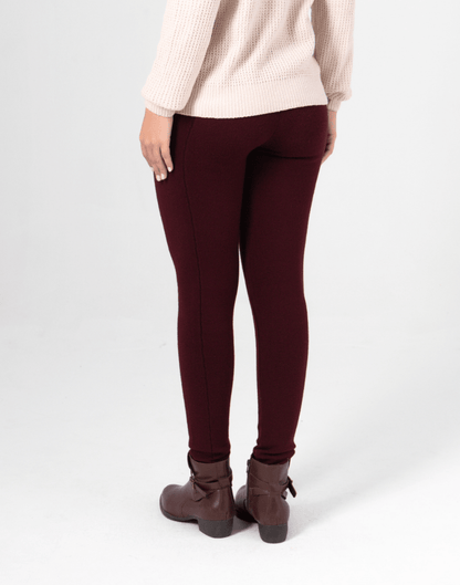 Legging Tricot Invernada Stripe Bordeaux - Tricote Modas