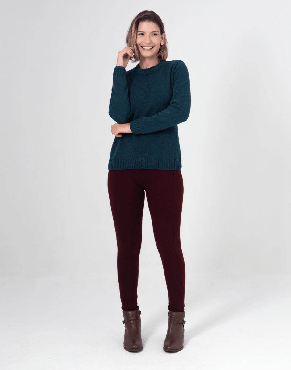 Legging Tricot Invernada Stripe Bordeaux - Tricote Modas