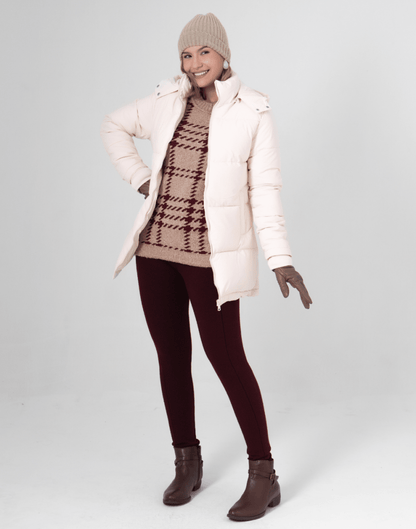 Legging Tricot Invernada Stripe Bordeaux - Tricote Modas