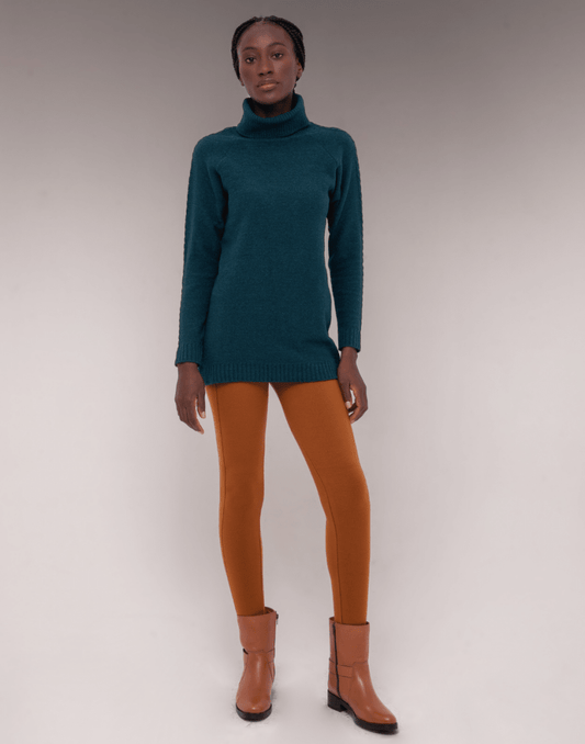 Legging Tricot Invernada Stripe Caramelo Outonal - Tricote Modas