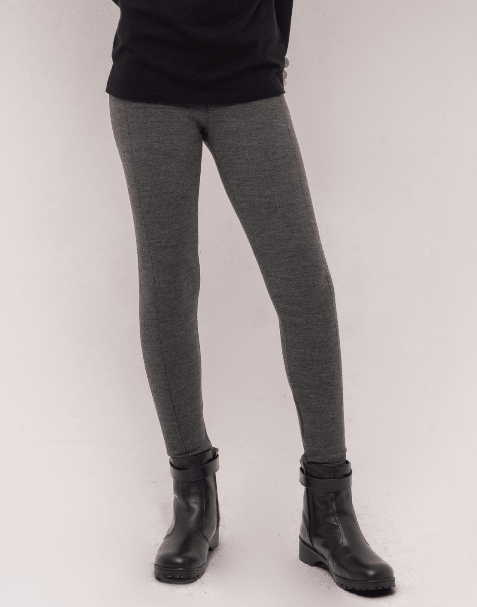 Legging Tricot Invernada Stripe Chumbo Mescla - Tricote Modas